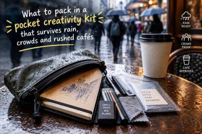 What to pack in a pocket creativity kit that survives rain, crowds and rushed cafés