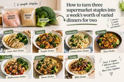 How to turn three supermarket staples into a week's worth of varied dinners for two