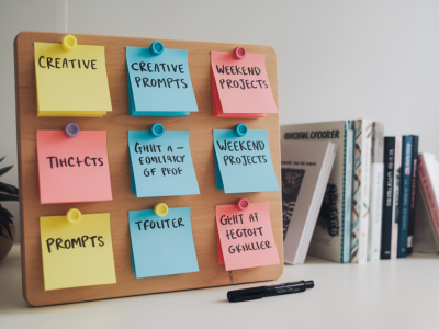 How to organise creative prompts so they actually become weekend projects using a five-minute triage method