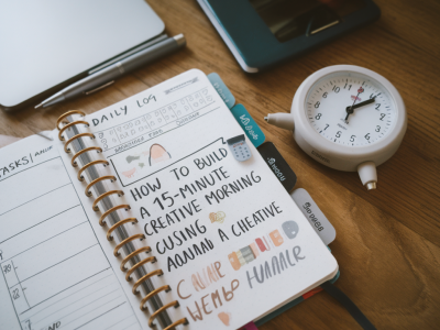 How to build a 15-minute creative morning using a bullet notebook and a cheap timer