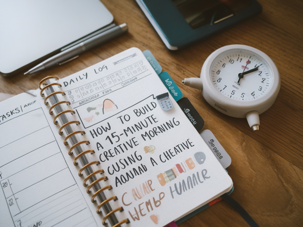 How to build a 15-minute creative morning using a bullet notebook and a cheap timer